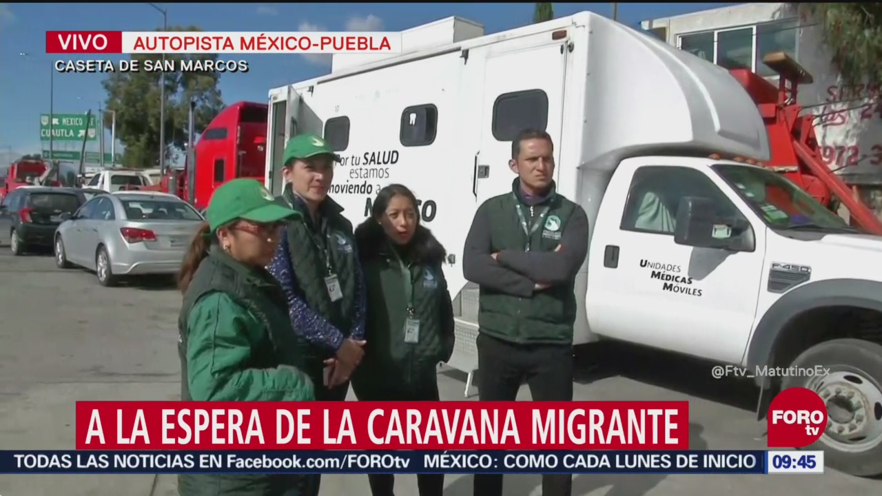Caravana migrante recibirá asistencia médica en la México-Puebla
