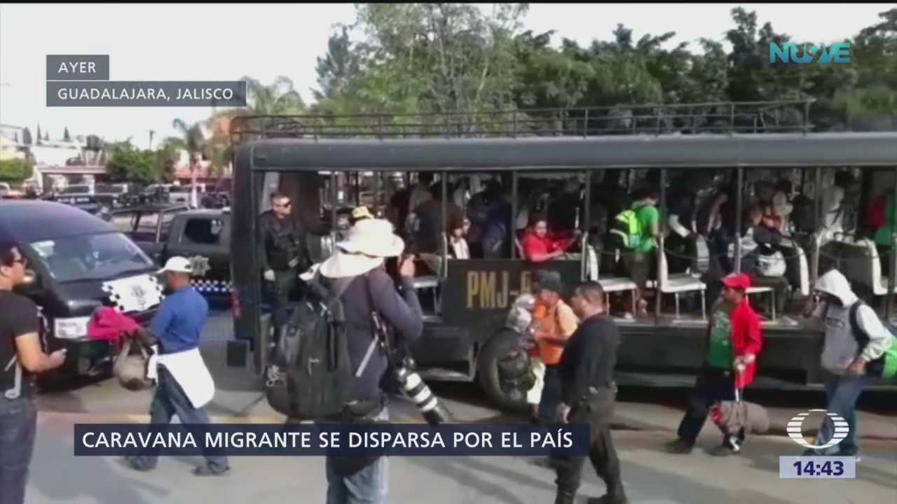 Caravana migrante se dispersa en varios puntos