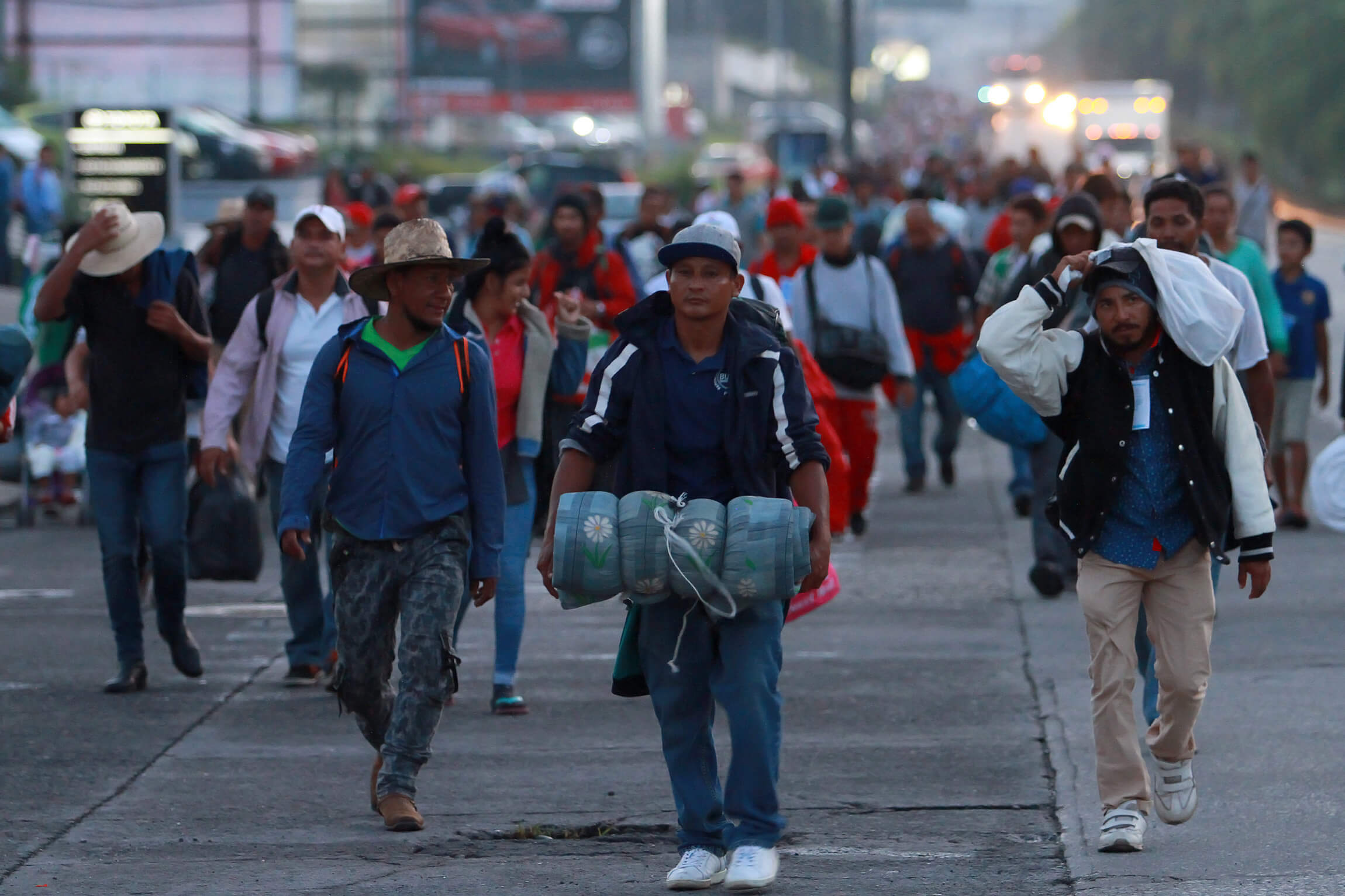 Segunda Caravana Migrante descansa en Tapanatepec, Oaxaca