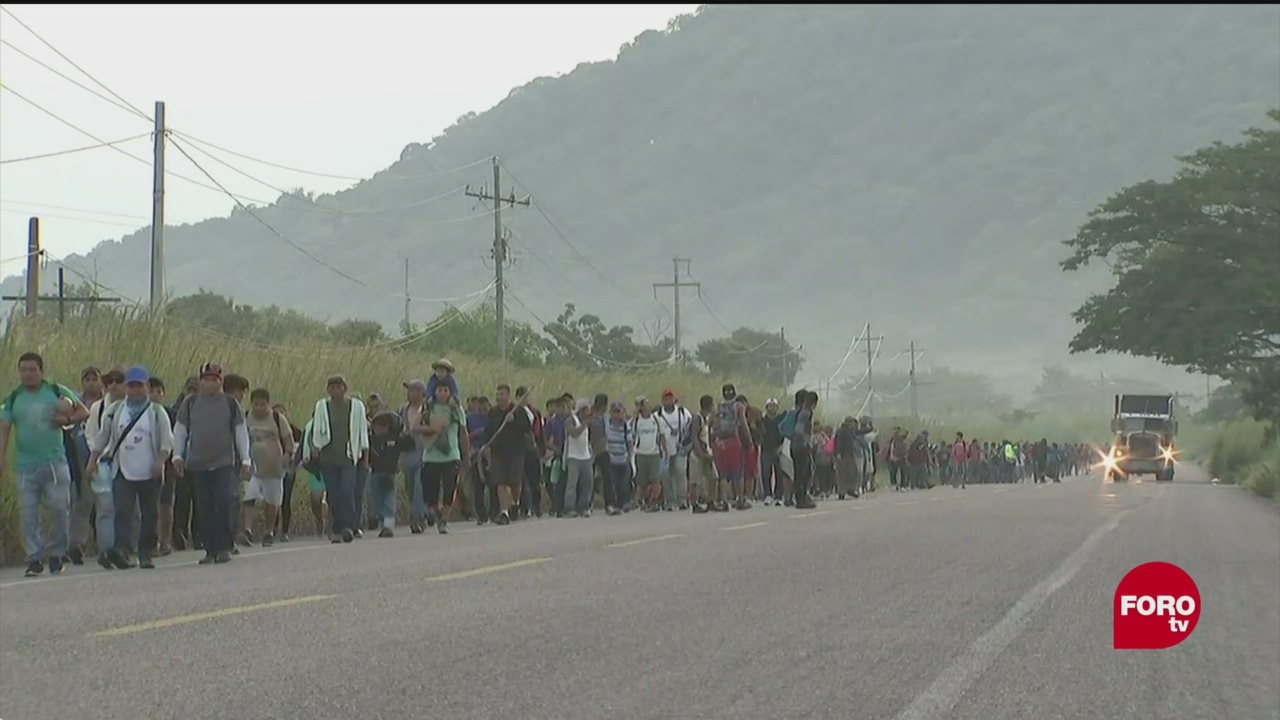 Caravana procedente de El Salvador llega a Oaxaca