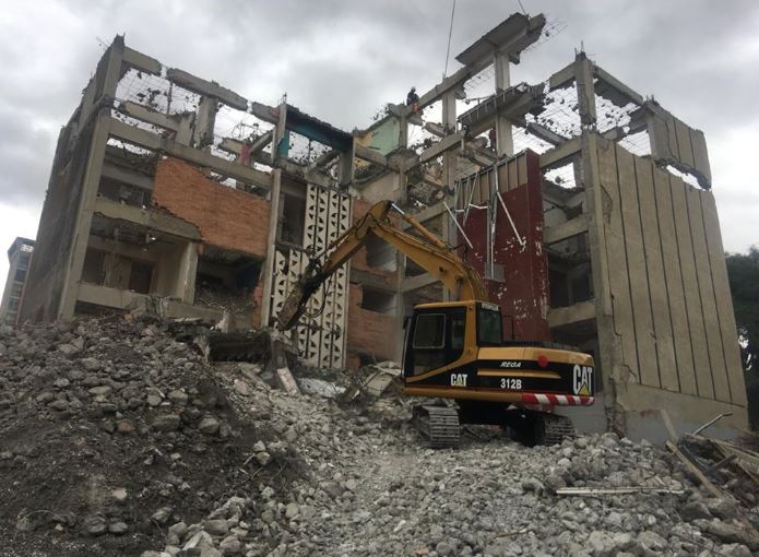 SOBSE concluye demolición de edificio Centauro tras 19s
