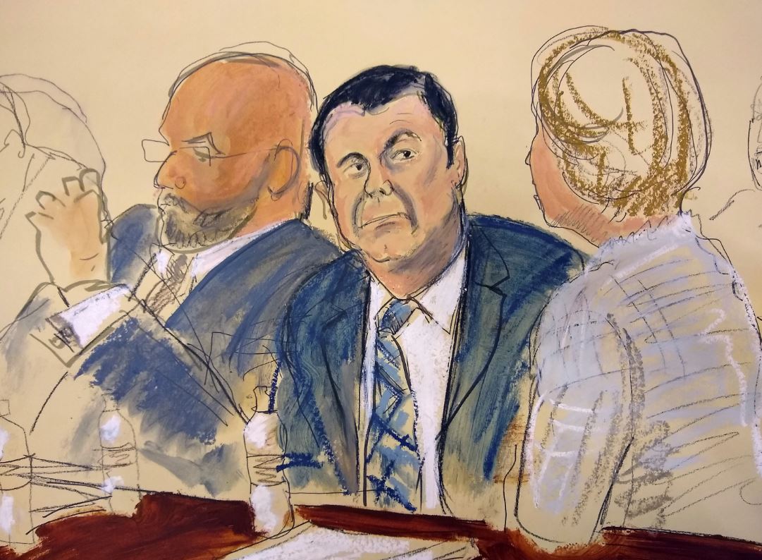 Joaquín ‘El Chapo’ Guzmán durante su juicio en una corte de Nueva York
