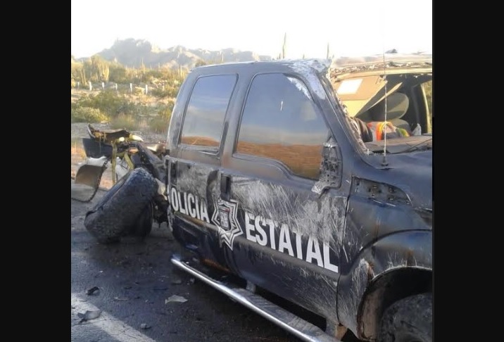 Choca camión de Caravana Migrante con patrulla en Sonora; hay nueve lesionados