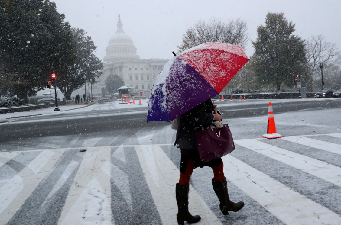 La nieve y el hielo se dirigen hacia el este de Estados Unidos. (Reuters)