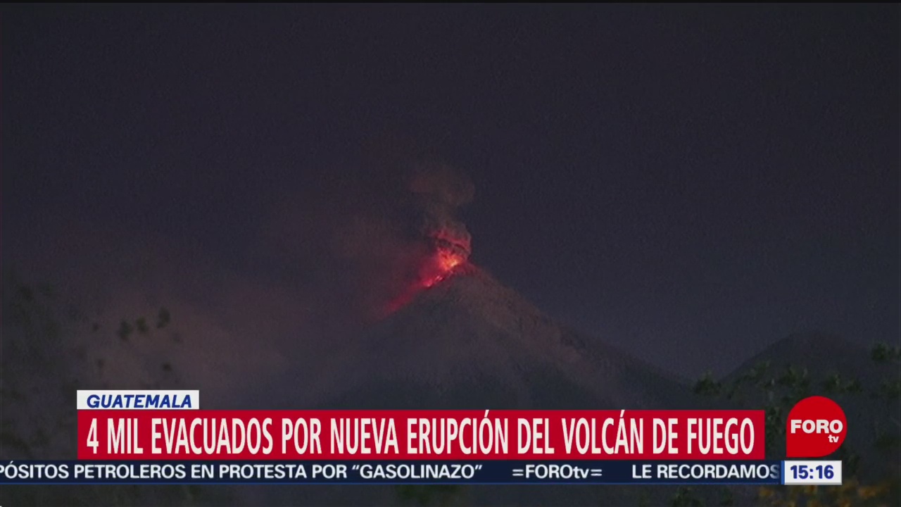 Alerta En Guatemala Erupción Del Volcán De Fuego Alerta Roja Nueva Erupción Del Volcán De Fuego Desalojo De Casi 4 Mil Personas Comunidades Aledañas