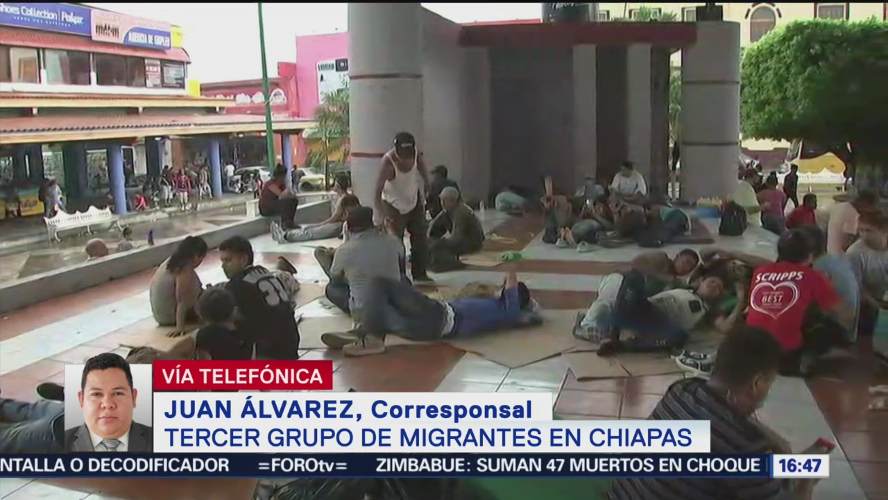 Cuarta caravana de migrantes llega a Mapastepec