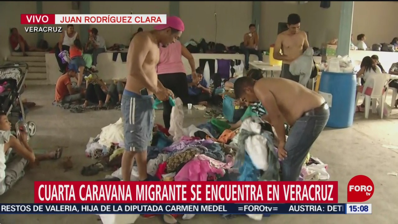Cuarta caravana migrante se encuentra en Veracruz