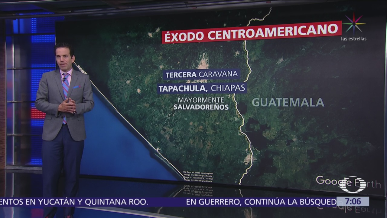 Cuatro caravanas de migrantes centroamericanos están en México