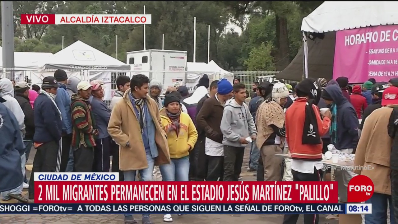 Dos mil migrantes permanecen en la Magdalena Mixhuca, CDMX