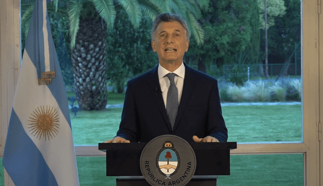 El presidente de Argentina, Mauricio Macri, durante un mensaje a la nación. (EFE) 