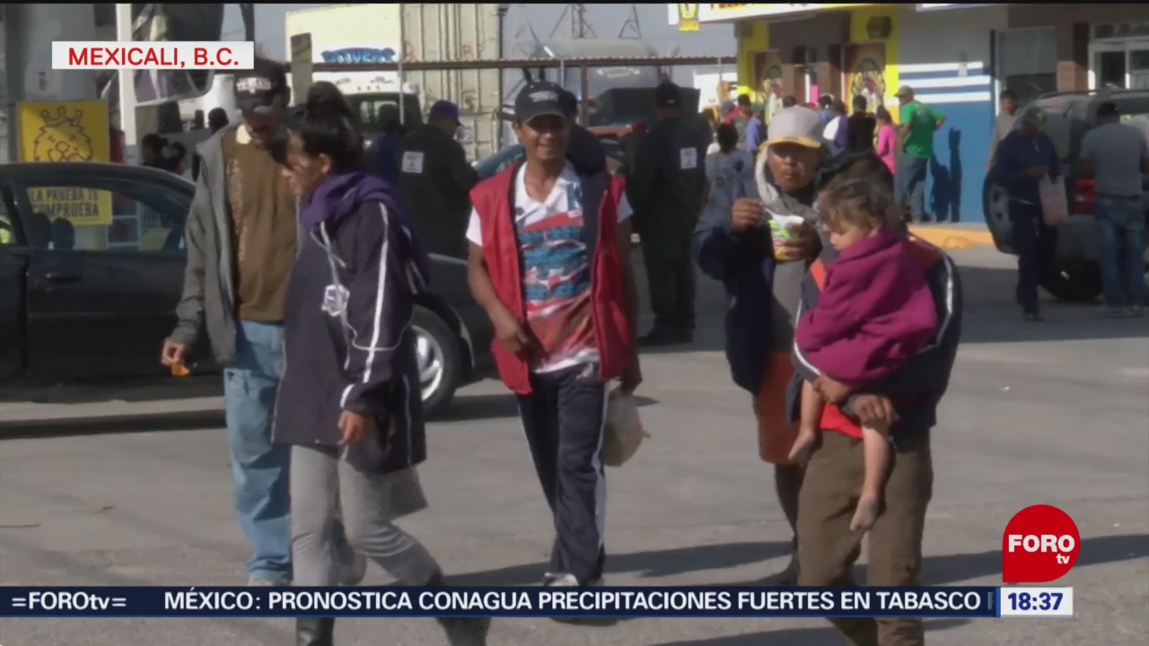 En Mexicali, migrantes buscan alimentación; piden que no se califique a todos por igual