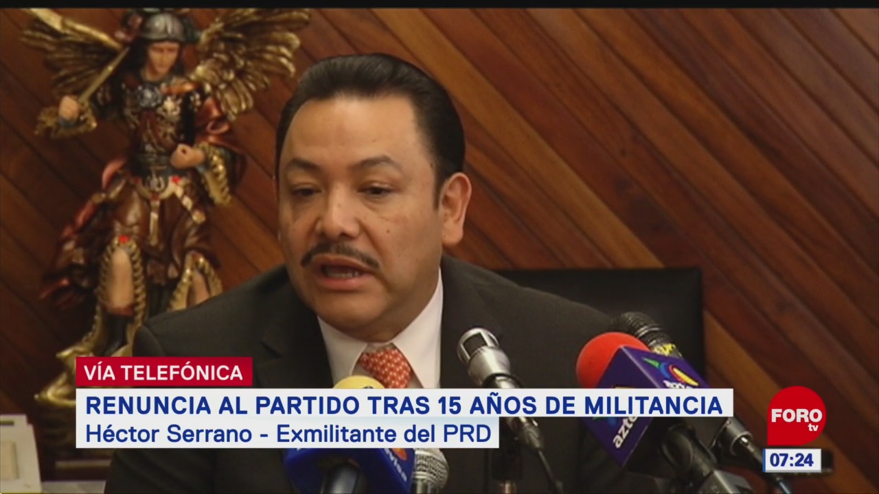 Héctor Serrano: PRD vive una situación crítica al no tener diálogo interno