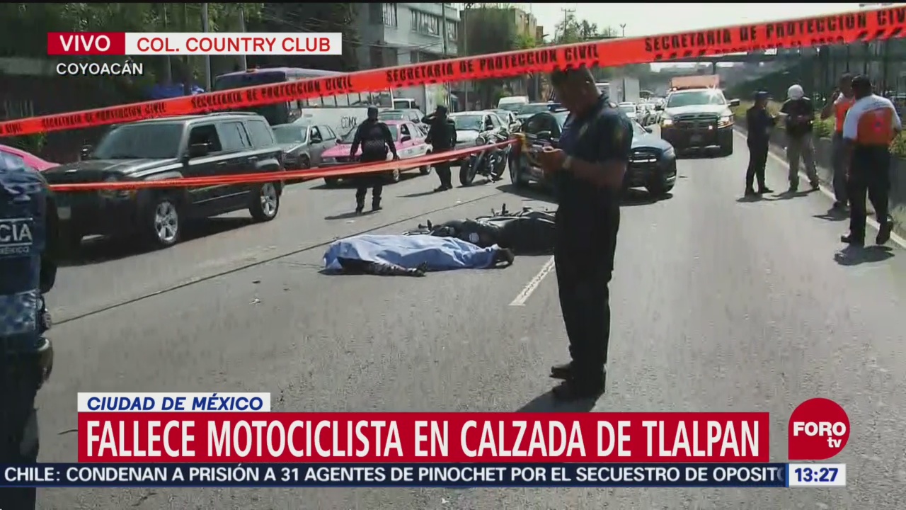 Fallece motociclista tras ser atropellado en calzada de Tlalpan, CDMX