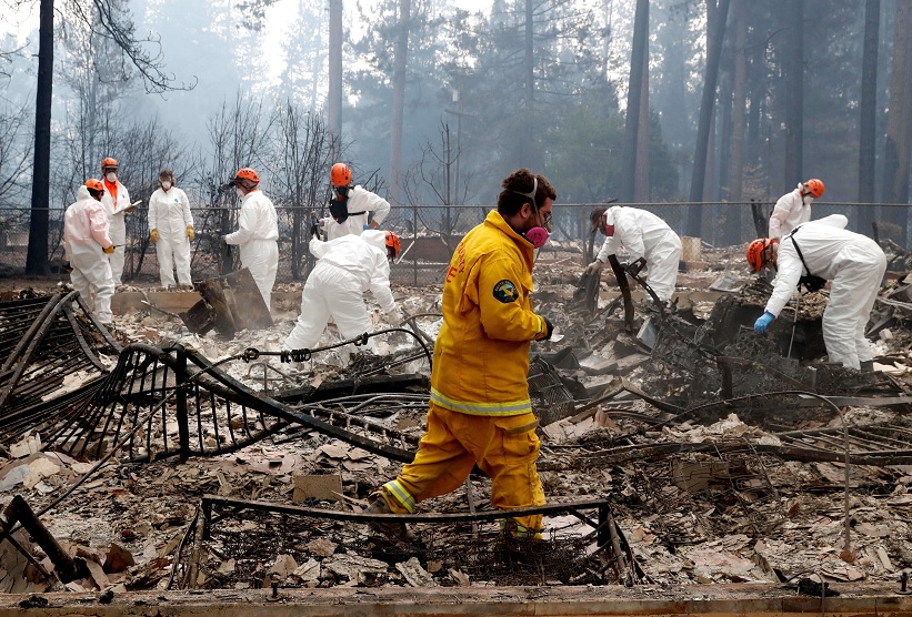 Suman 56 muertos por incendios forestales en California