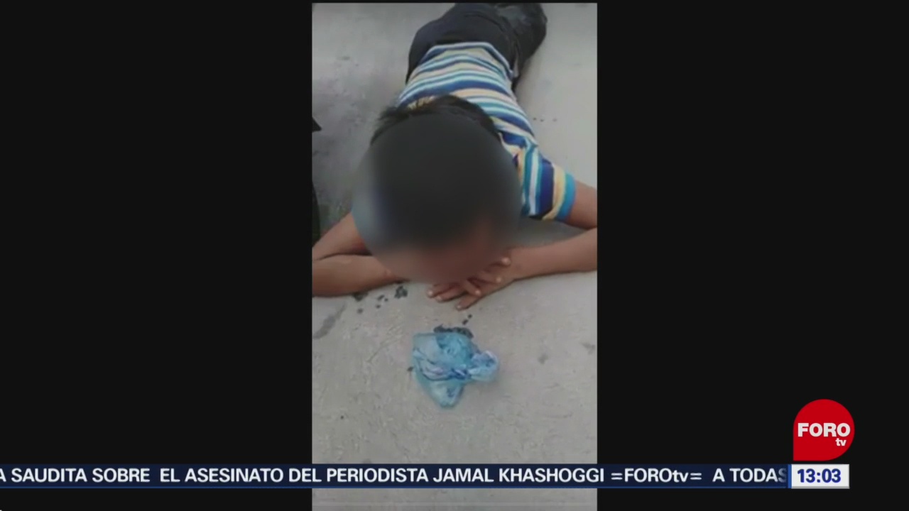 Golpean a niño por robar comida en Huehuetenango, Guatemala