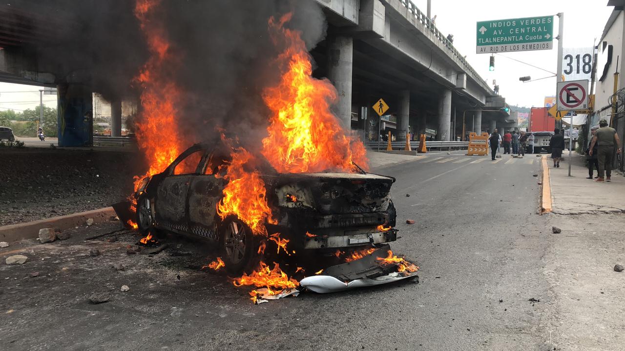 Impiden actos vandálicos en bloqueo de la autopista México Pachuca