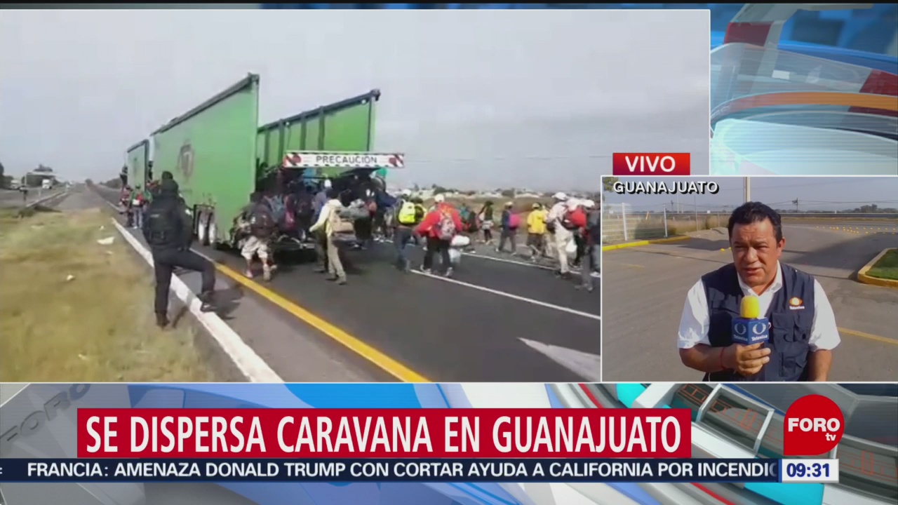 Integrantes de caravana migrante se dispersan en Guanajuato