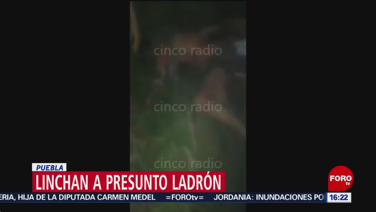 Linchan a presunto ladrón en Puebla