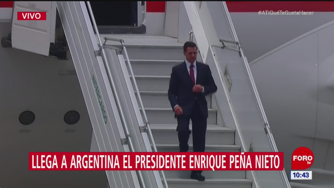 Llega Enrique Peña Nieto a Argentina