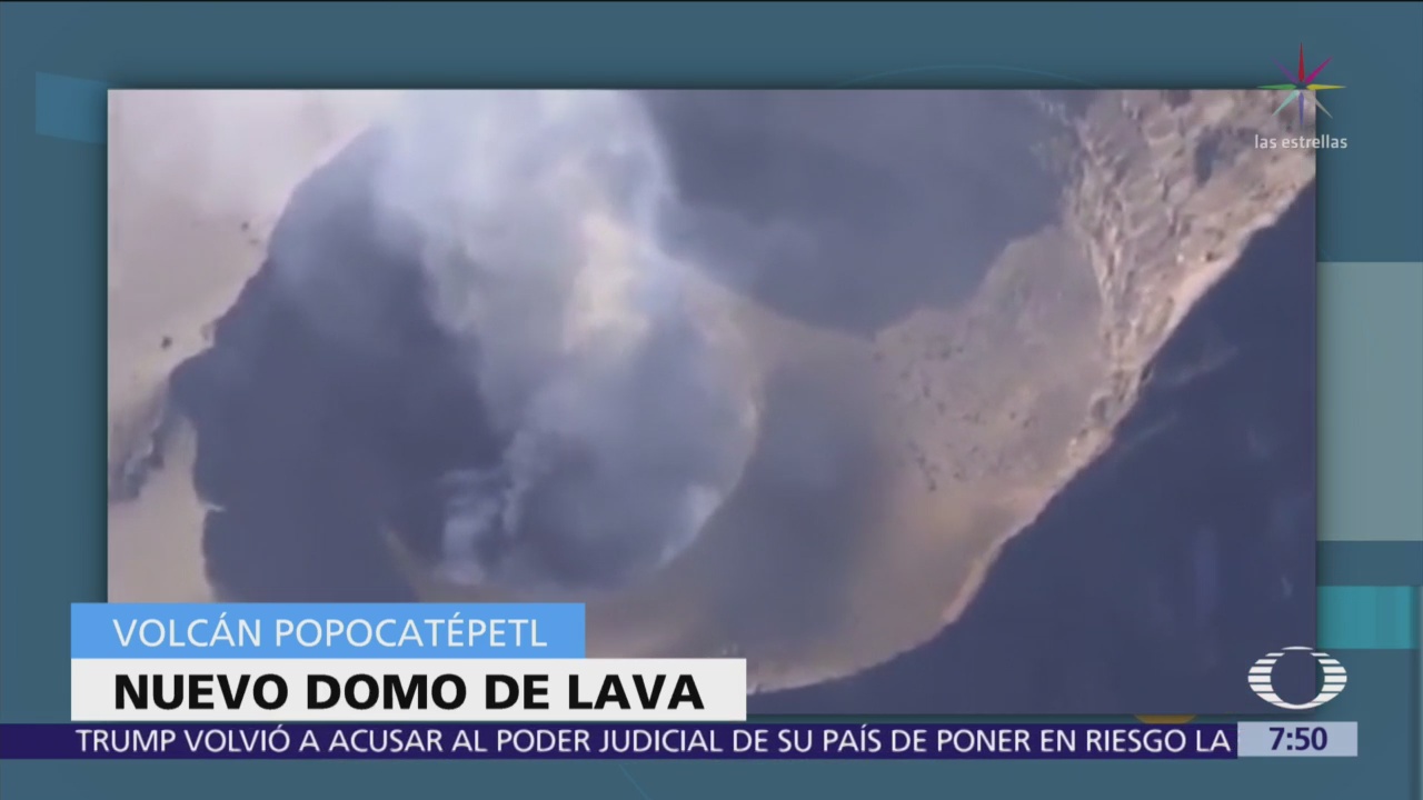 Detectan formación de nuevo domo en el volcán Popocatépetl