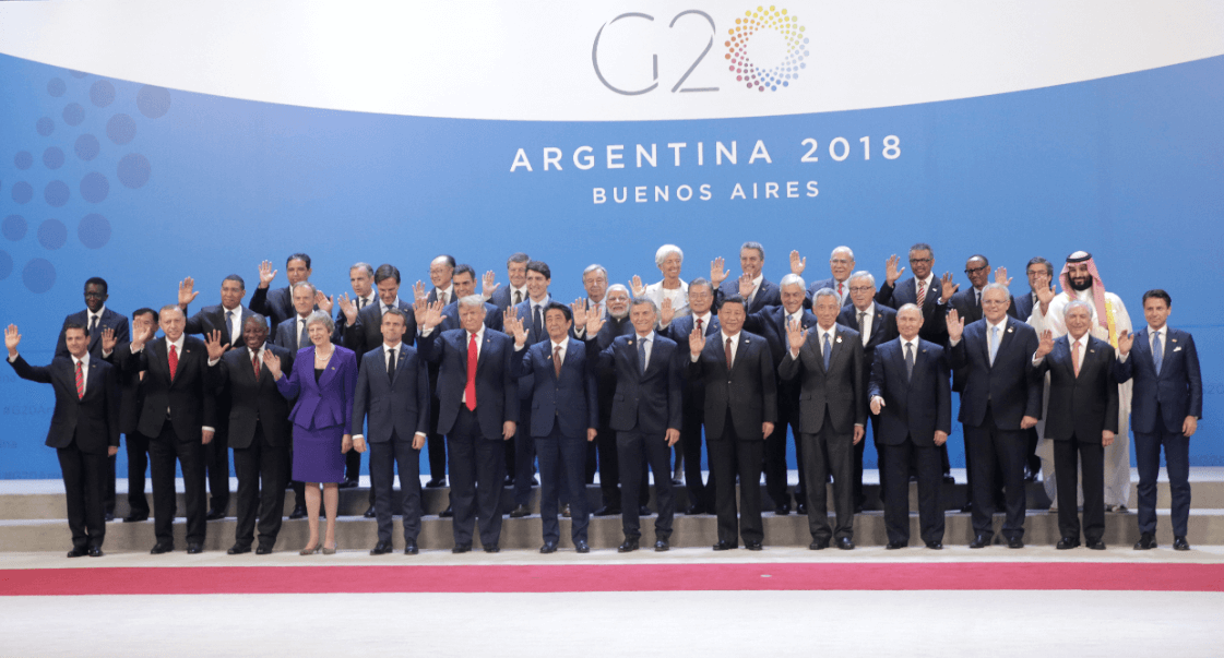 Los líderes del G20 se toman la foto oficial. (Getty Images, archivo) 