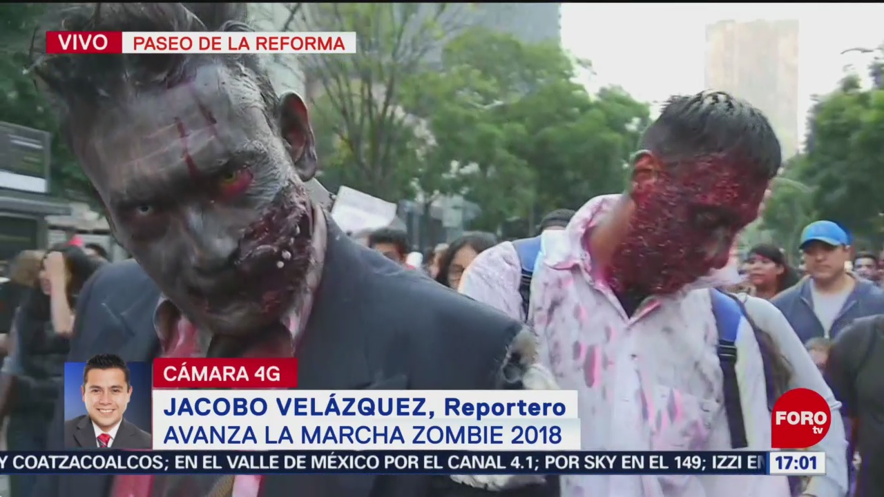 Realizan marcha zombie en la CDMX