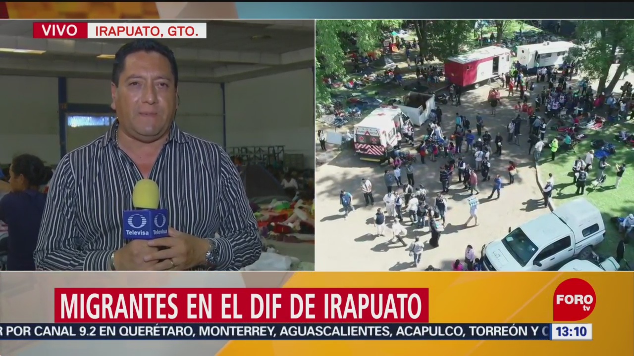 Más de mil migrantes se encuentran en albergue en Irapuato, Guanajuato