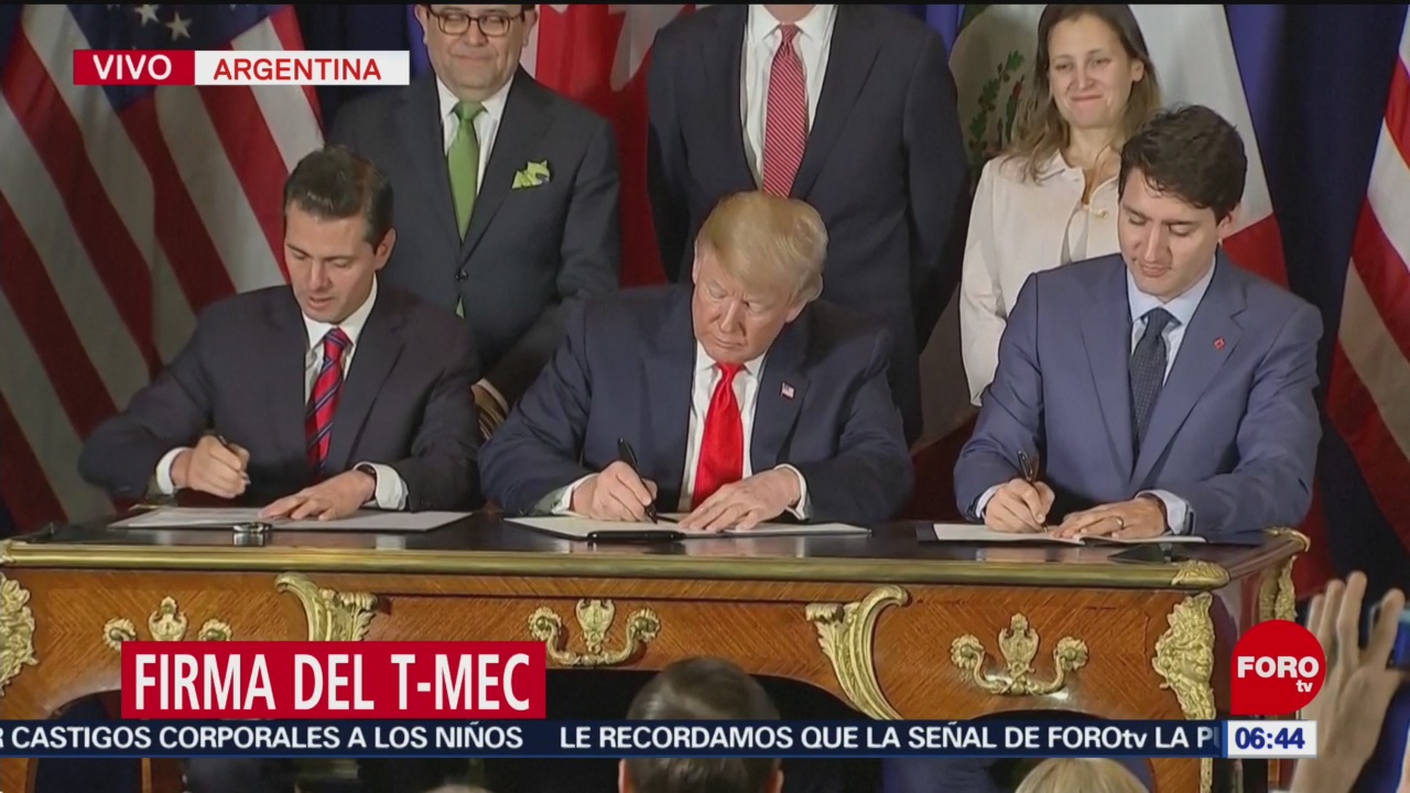México, Estados Unidos y Canadá firman el T-MEC en Argentina