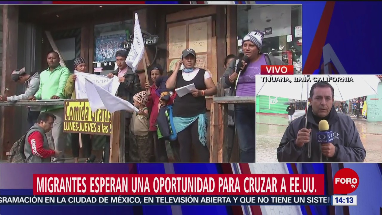 Miembros de caravana migrante anuncian huelga de hambre
