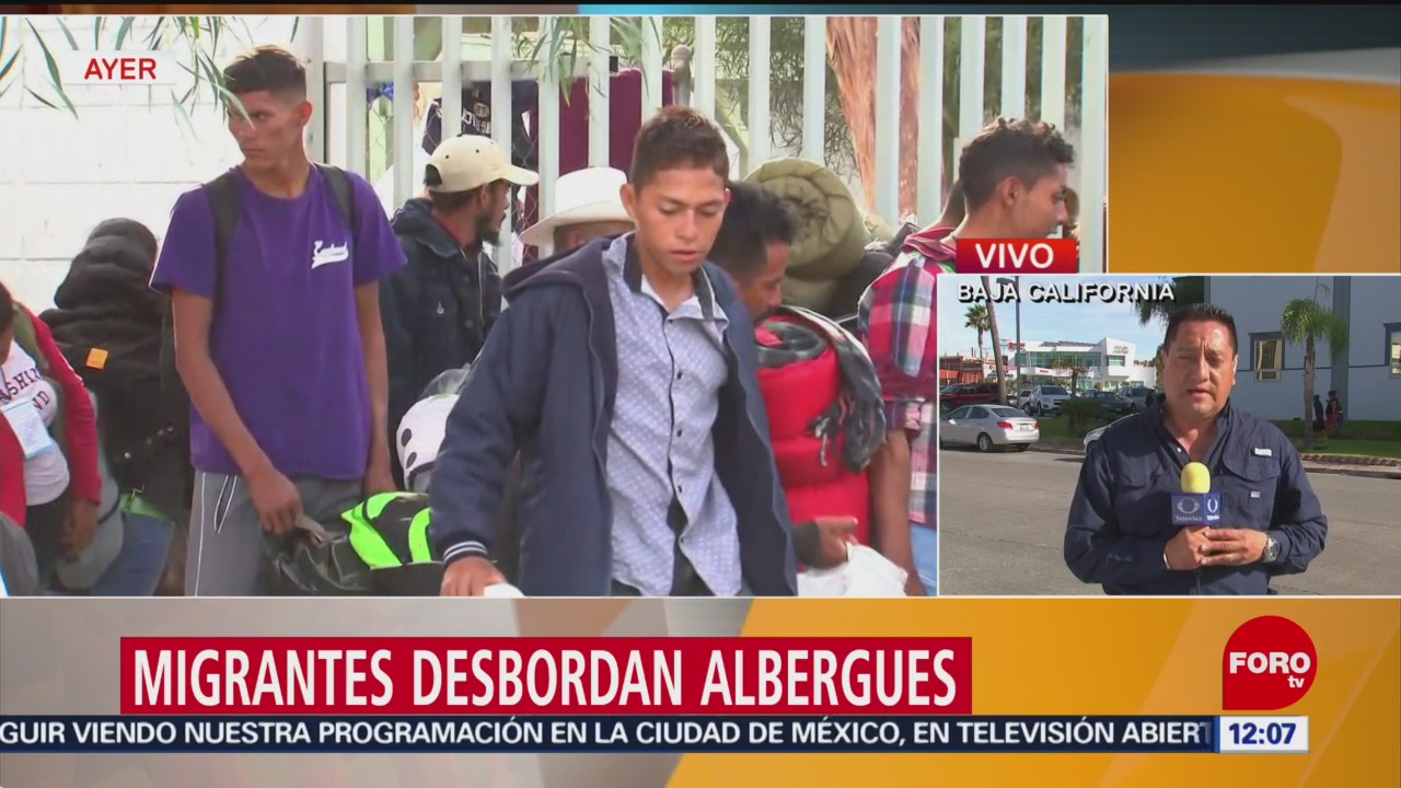 Miembros de la caravana migrante desbordan albergues en Tijuana