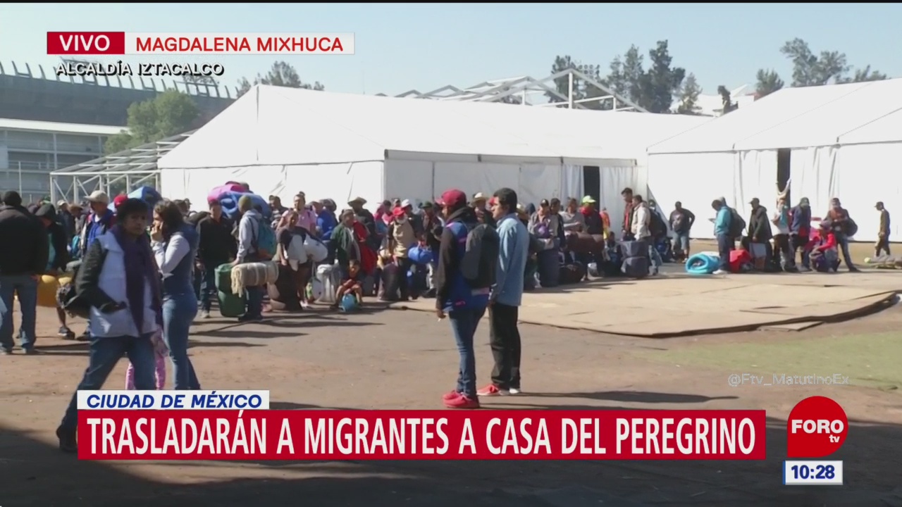 Miembros de la segunda caravana migrante son trasladados a ‘Casa del Peregrino’