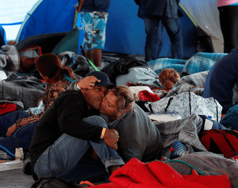 Migrantes centroamericanos en Tijuana, Baja California. (AP) 
