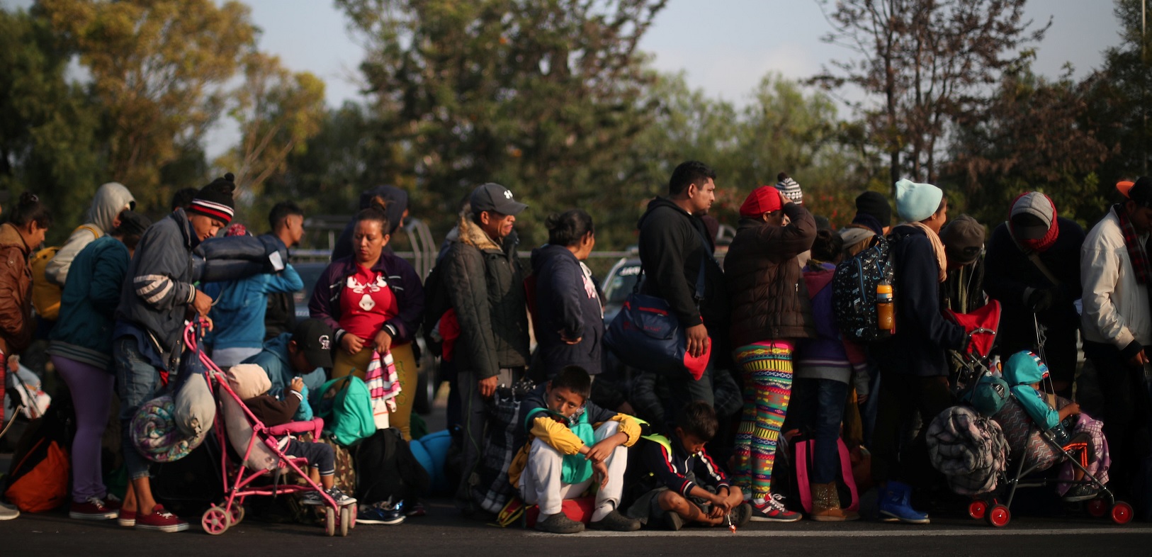 Miles de migrantes arriban a Irapuato, Guanajuato