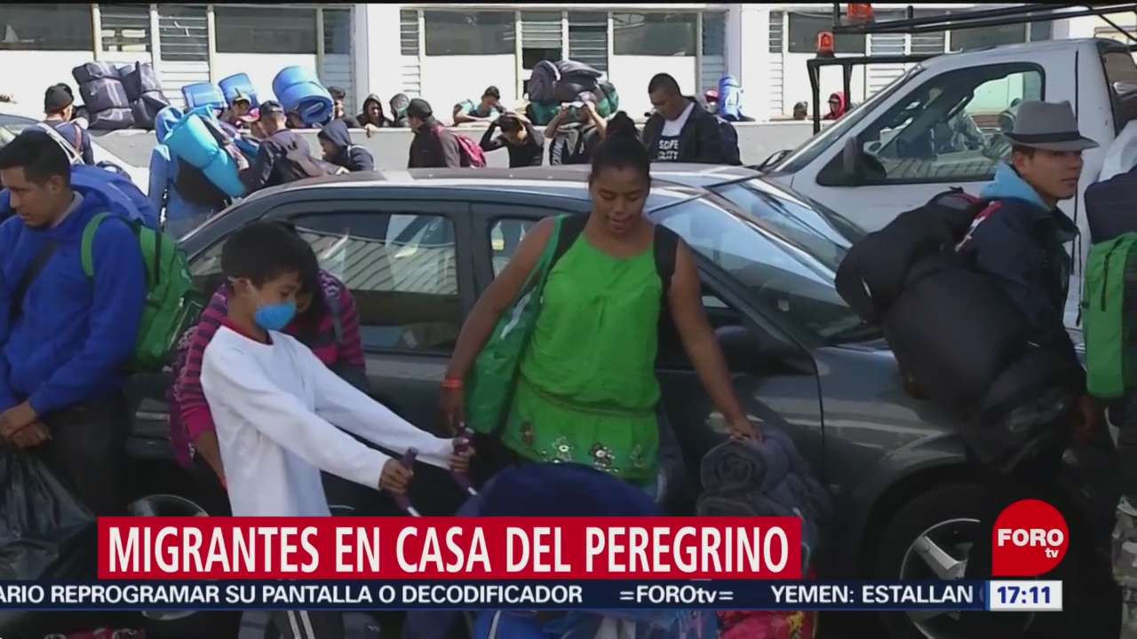 Migrantes llegan a Casa del Peregrino de la Basílica de Guadalupe