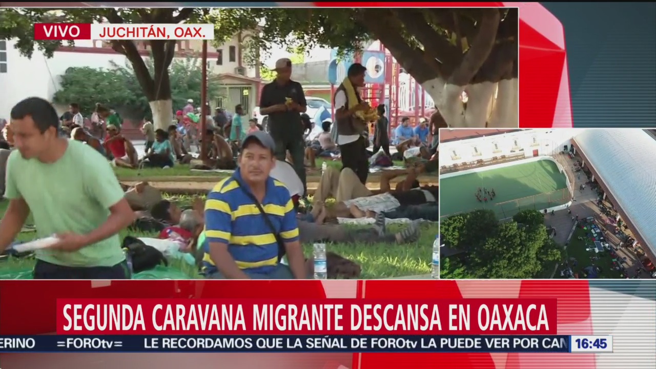 Migrantes llegan a Juchitán, Oaxaca