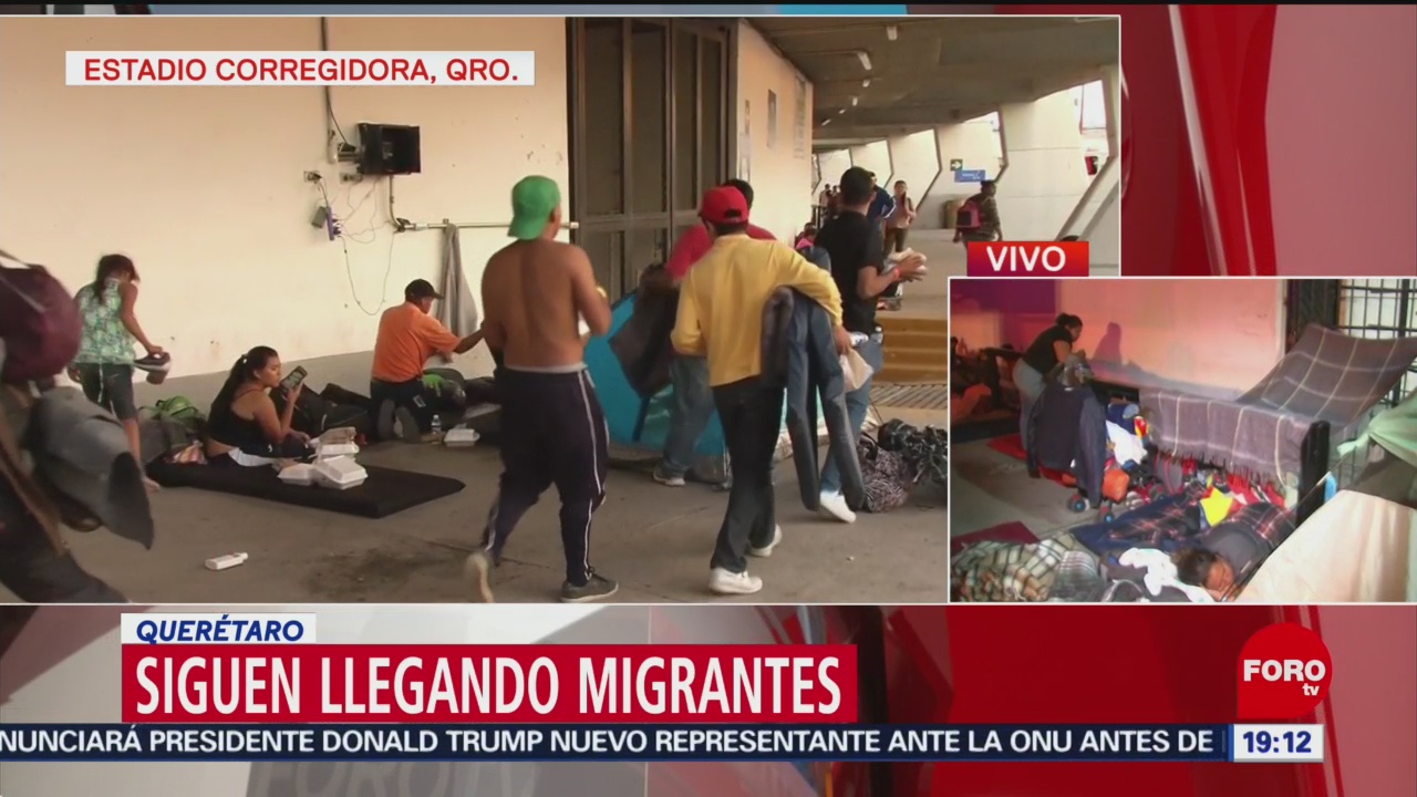 Migrantes Llegan Estadio Corregidora Querétaro Albergues