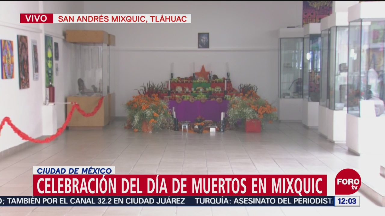 Mixquic instala ofrendas para sus muertos