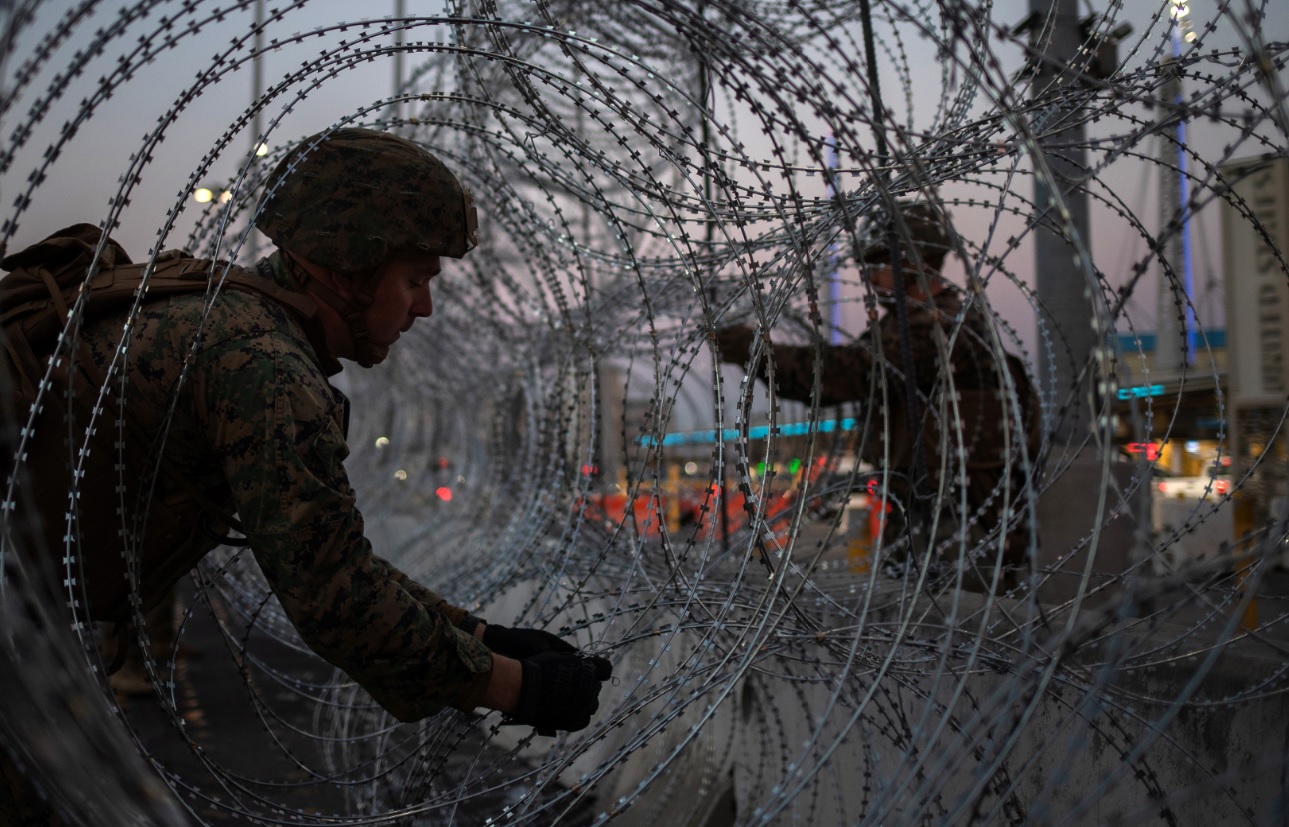 Refuerzan medidas de seguridad en muro fronterizo de México con EU