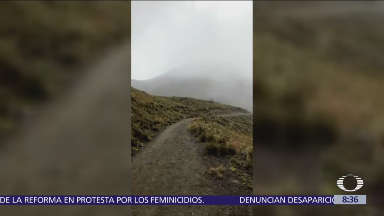 Nevado de Toluca registra primera nevada de esta temporada