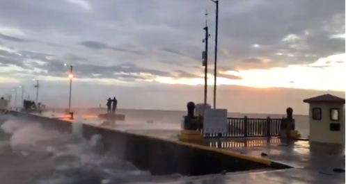 Vientos intensos por evento de Norte en costas de Veracruz