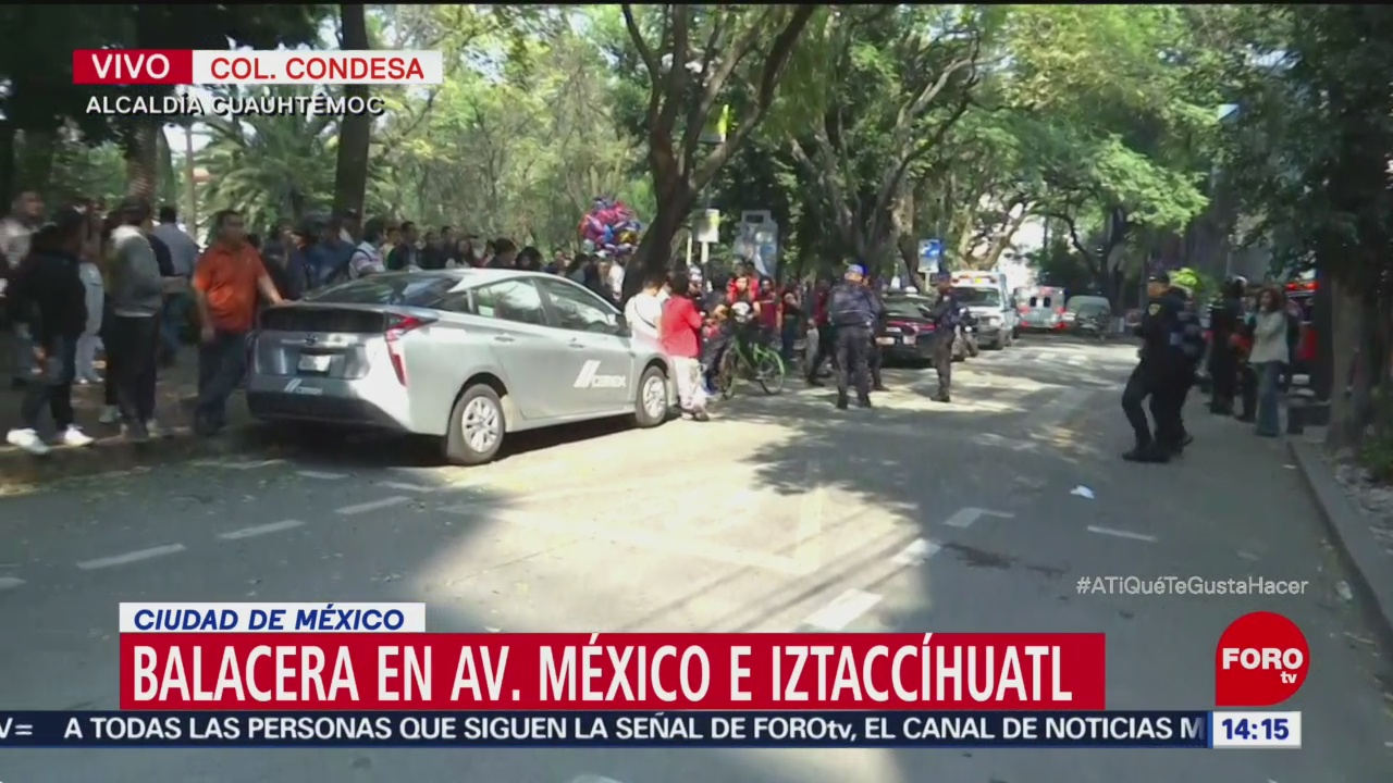 Reportan Balacera Colonia Condesa, CDMX, Avenida México E Iztaccíhuatl