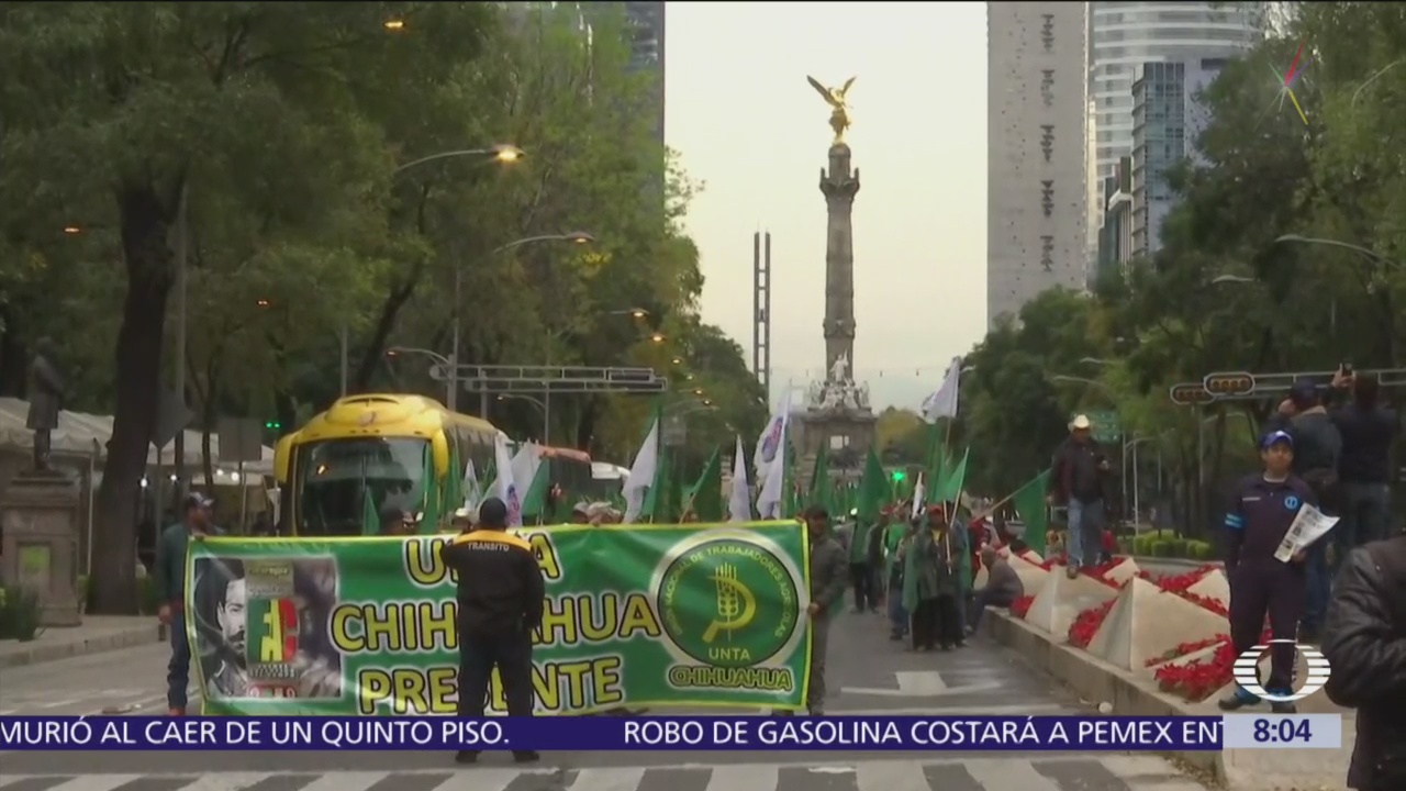 Organizaciones campesinas alistan marchas en Paseo de la Reforma
