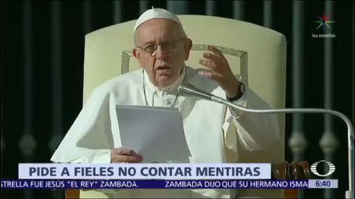 Papa Francisco pide a fieles no contar mentiras