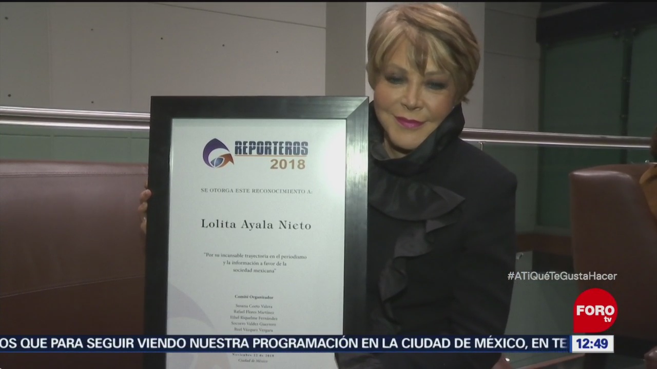 Lolita Ayala es reconocida por 45 años de trayectoria profesional