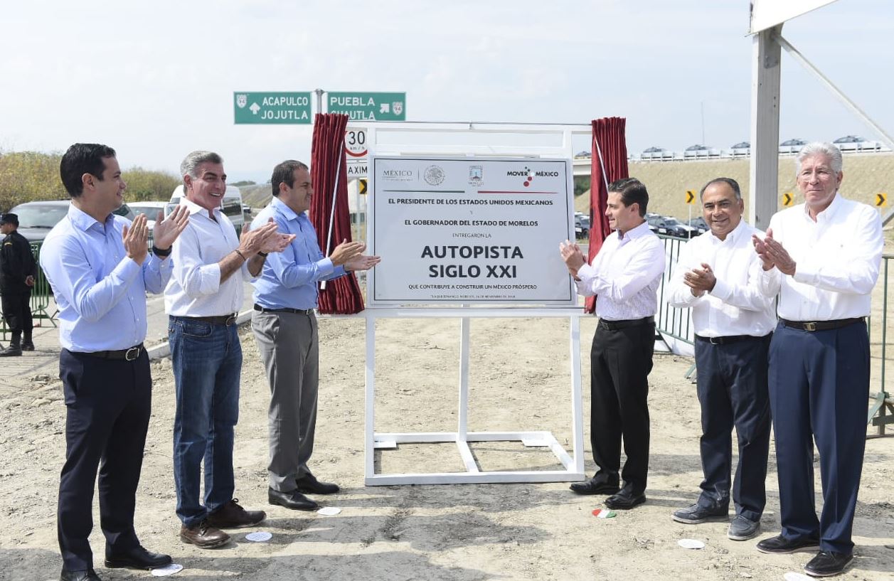 Peña Nieto entrega Autopista Siglo XXI en Morelos; destaca inversión en infraestructura carretera