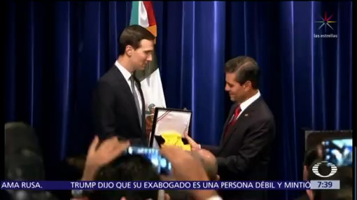 Peña Nieto entrega Órden del Águila Azteca a Jared Kushner