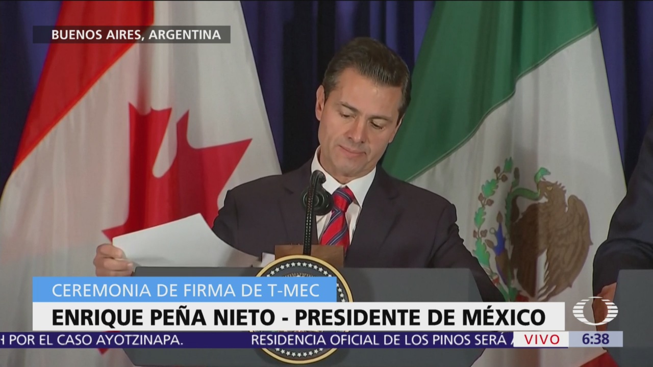 Peña Nieto firma T-MEC y destaca novedades, como capítulo de comercio electrónico