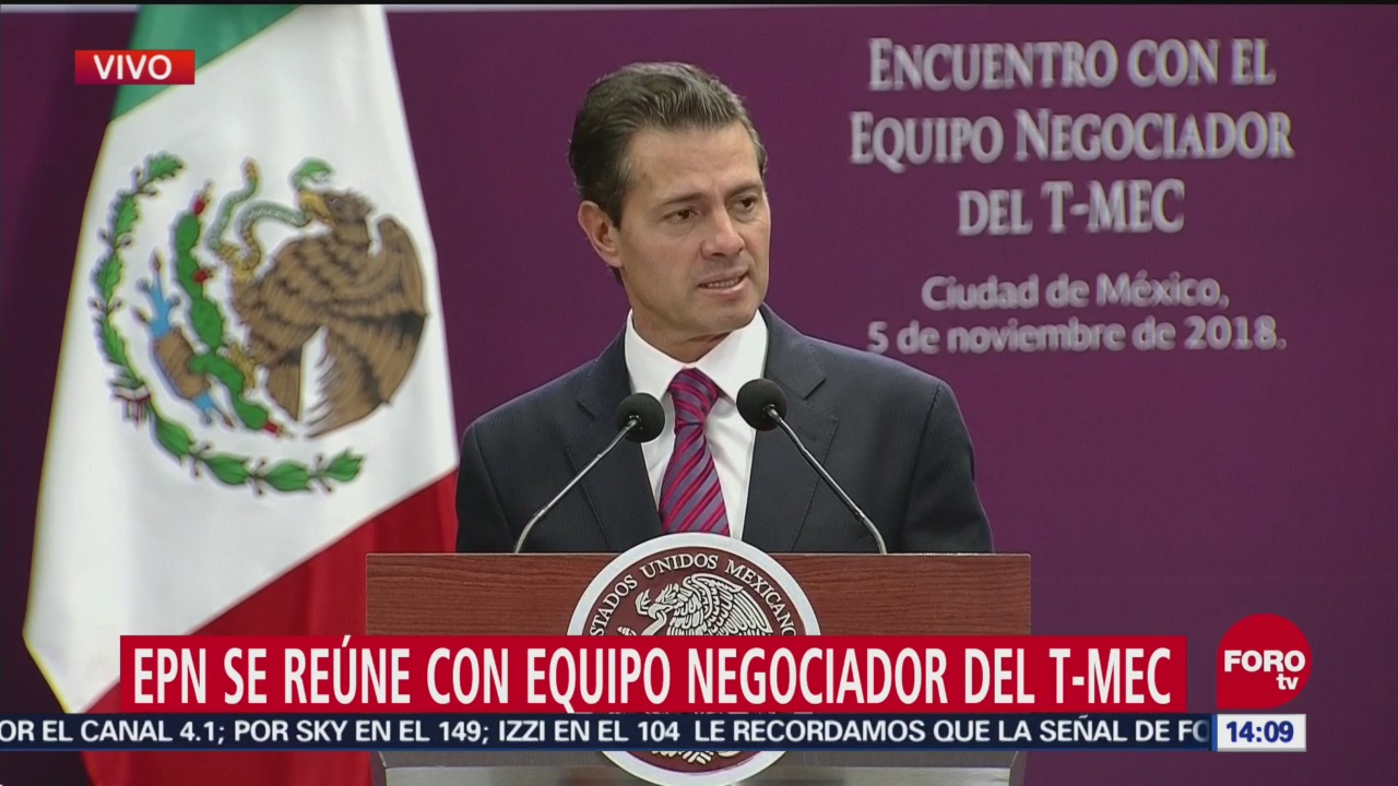 Peña Nieto sostiene reunión sobre T-MEC