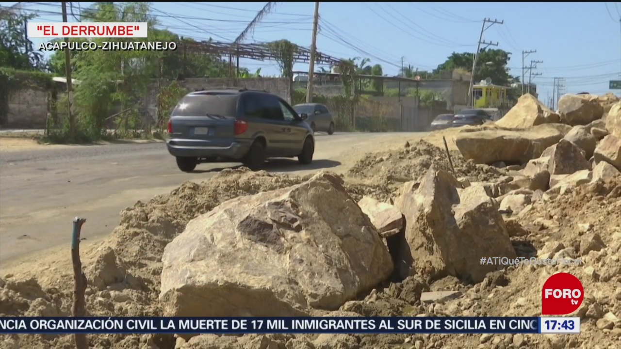 Posible Falla Geológica Provoca Derrumbe Guerrero Daña La Carretera En Acapulco-Zihuatanejo