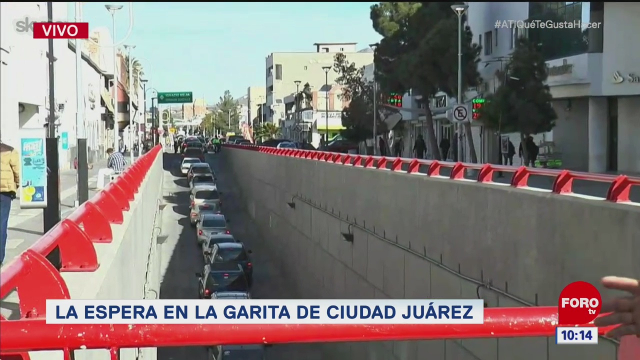 Reportan tránsito pesado en garita de Ciudad Juárez